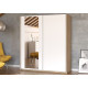 Idzczak Garderobe HIT 180 White + Mirror Oak sonoma Idzczak Garderobe HIT 180 White + Mirror Oak sonoma