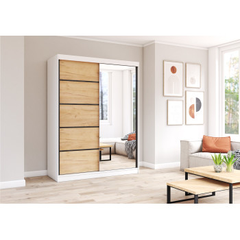 Idzczak riidekapp VISTA 05 CRAFT 150cm valge käsitöökuld Idzczak riidekapp VISTA 05 CRAFT 150cm valge käsitöökuld