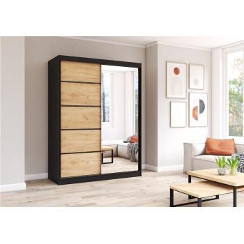Riidekapp VISTA 05 CRAFT 150cm Must Craft kuld Riidekapp VISTA 05 CRAFT 150cm Must Craft kuld