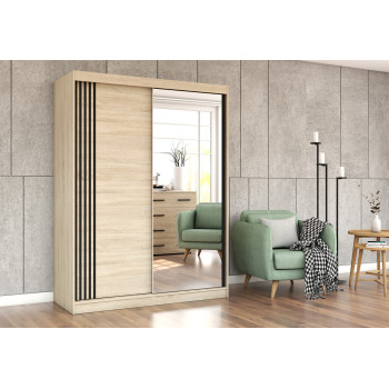 Idzczak riidekapp VISTA 07 (150 cm) Sonoma tamm + peegel Sonoma tamm + LED profiil 150 Idzczak riidekapp VISTA 07 (150 cm) Sonoma tamm + peegel Sonoma tamm + LED profiil 150