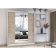 Idzczak Skapis RICO ar spoguli (krāsas) 204 cm Sonoma Ozols + Balts Spogulis LED Profils 200 Idzczak Skapis RICO ar spoguli (krāsas) 204 cm Sonoma Ozols + Balts Spogulis LED Profils 200