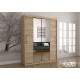 Idzczak Skapis-kupeja VISTA 01 150 cm Sonoma Ozols + Spogulis Sonoma Ozols LED Profils 150 Idzczak Skapis-kupeja VISTA 01 150 cm Sonoma Ozols + Spogulis Sonoma Ozols LED Profils 150