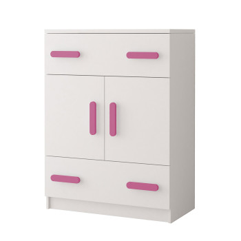 Idzczak Kumode 2S2D 03 - SMYK un balta rozā Idzczak Kumode 2S2D 03 - SMYK un balta rozā