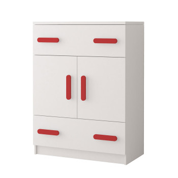 Idzczak Kumode 2S2D 03 - SMYK I White Red Idzczak Kumode 2S2D 03 - SMYK I White Red
