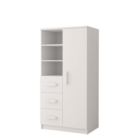 Idzczak Книжный шкаф 80 3S1D 05 - SMYK I Белый Белый Idzczak Книжный шкаф 80 3S1D 05 - SMYK I Белый Белый