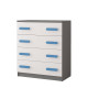 Idzczak Kumode 4S 02 - SMYK II Blue White + Grey