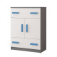 Idzczak kumode 2S2D 03 - SMYK II Heather White + Grey