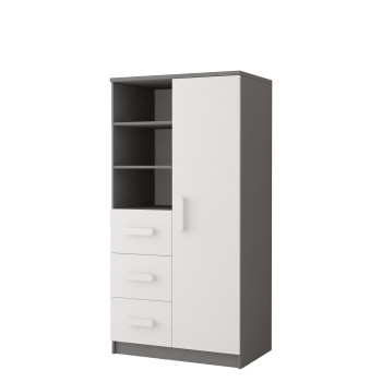 Idzczak riiul 80 3S1D 05 - SMYK II valge + hall valge Idzczak riiul 80 3S1D 05 - SMYK II valge + hall valge