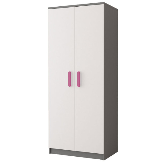 Idzczak Garderobe 2D 06 - SMYK II Rozā balts + pelēks