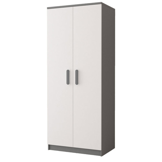 Idzczak Garderobe 2D 06 - SMYK II Pelēks Balts + Pelēks