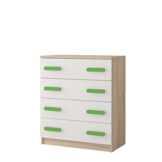 Idzczak Kumode 4S 02 - SMYK III Lime White Sonoma