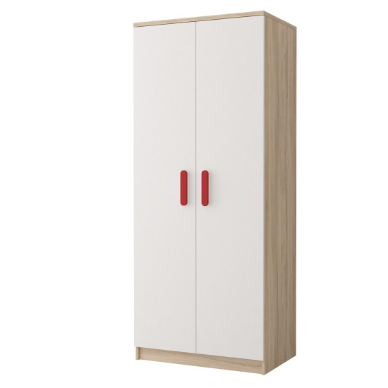 Idzczak Garderobe 2D 06 - SMYK III White Sonoma Red