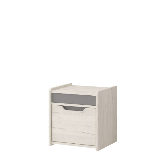 Idzczak Прикроватная тумбочка 22- SMILE Oak Craft White + Grey