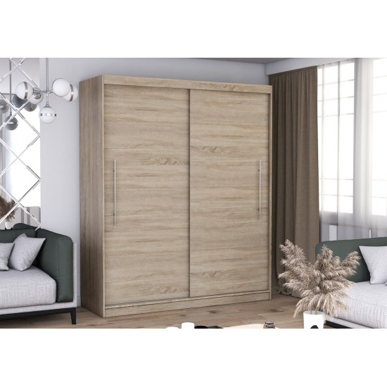 Idzczak Skapis-kupeja RICO 204 cm Sonoma ozols Sonoma ozols ar Profils LED 200