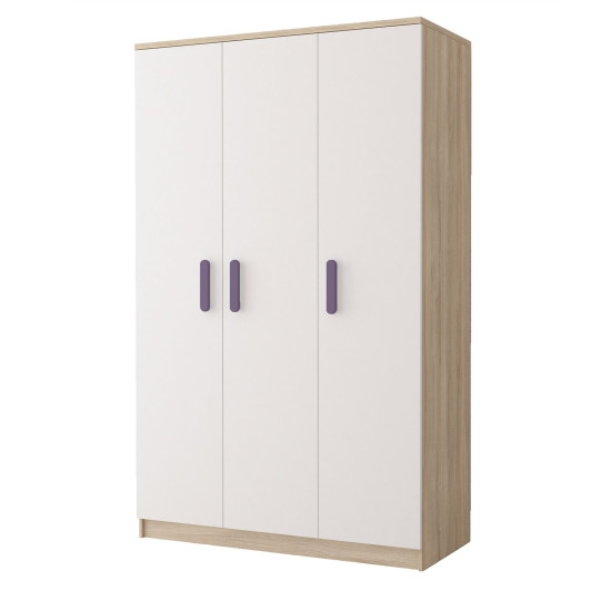 Idzczak Garderobe 3D 19 - SMYK III White Heather + Oak sonoma