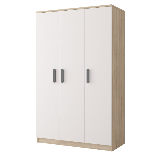 Idzczak Garderobe 3D 19 - SMYK III Pelēks Balts + Ozols sonoma