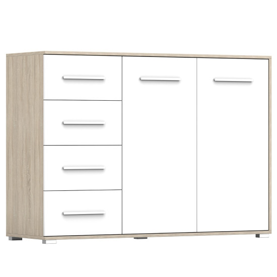 Idzczak kumode FRIDA 01 2D4S  Balts sonoma ozols