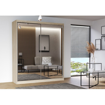 Idzczak Riidekapp MULTI 20 (203 cm) Sonoma Tamm + peegel  Idzczak Riidekapp MULTI 20 (203 cm) Sonoma Tamm + peegel