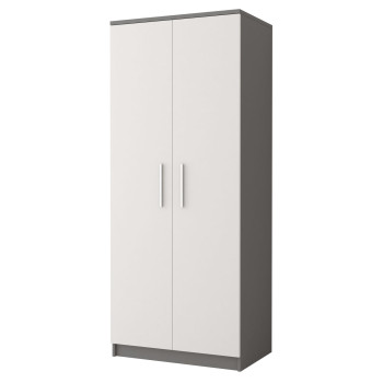 Riidekapp 2-ukseline OMEGA II 06 2D Valge Hall Riidekapp 2-ukseline OMEGA II 06 2D Valge Hall