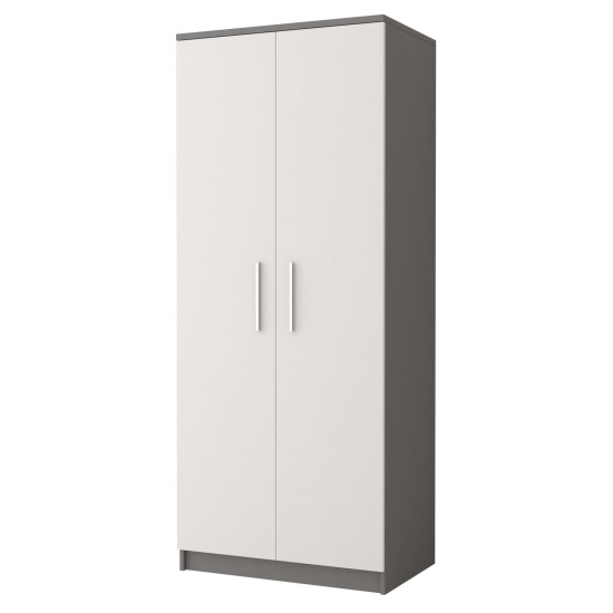 2-vērtņu skapis OMEGA II 06 2D Pelēks/Balts