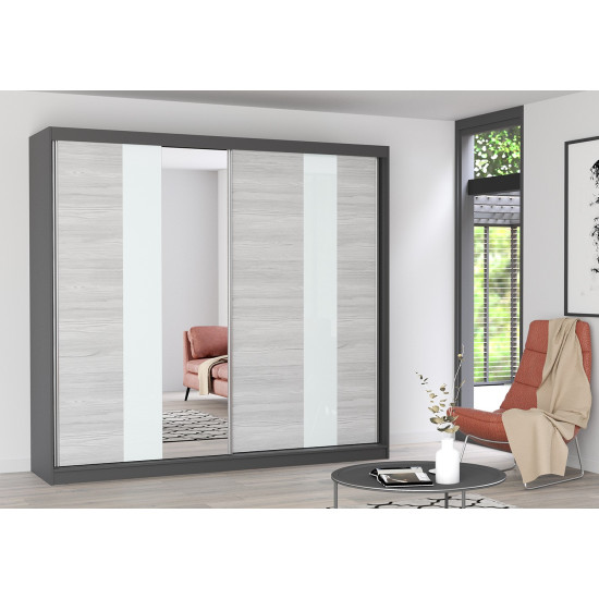 Idzczak Garderobe MULTI 32 (233) Graphite Kathult + White