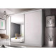 Idzczak Skapis MULTI 35a (203) Balts 203 cm Balts pusspīdīgs + Spogulis LED profils 200