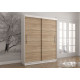 Skapis-kupeja VISTA 04 150 cm  Baltā / sonoma ozols