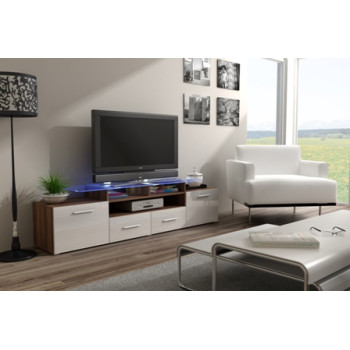 TV alus EVORA RTV ploom / valge läikega TV alus EVORA RTV ploom / valge läikega