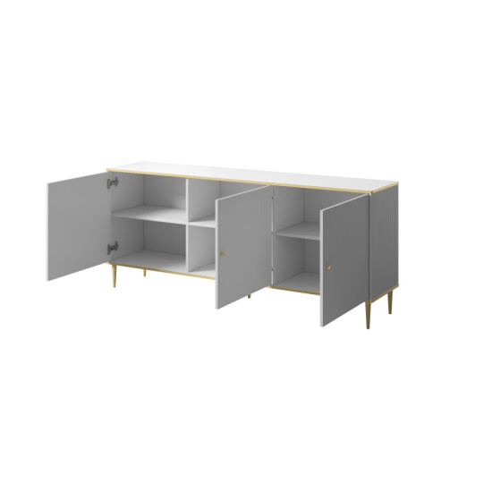 GLAMOUR DRAWER 180 WHITE MAT/ WHITE MAT+GOLD