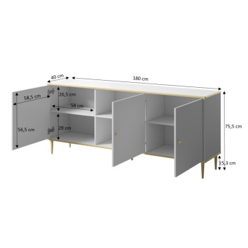 GLAMOUR BOX 180 VALGE MATTE/ VALGE MATT+KULD GLAMOUR BOX 180 VALGE MATTE/ VALGE MATT+KULD