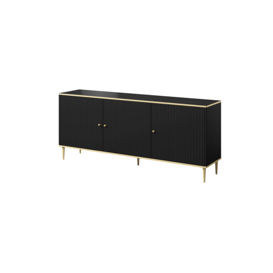 GLAMOUR DRAWER 180 ЧЕРНЫЙ МАТОВЫЙ / ЧЕРНЫЙ МАТОВЫЙ + ЗОЛОТО