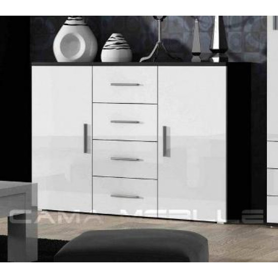 UNI DRAWER BLACK MAT/ WHITE GLOSS