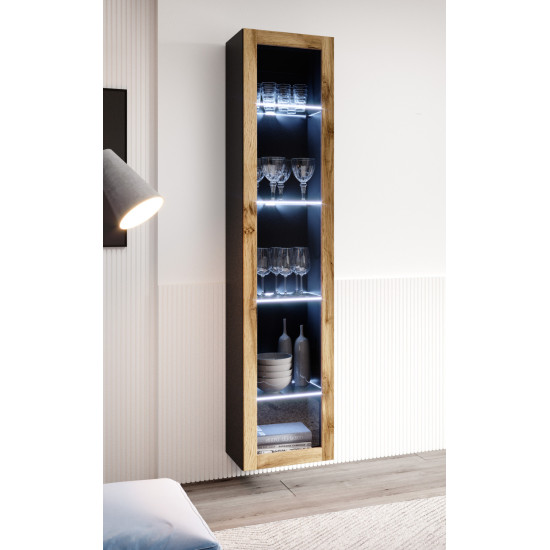 VIGO GLASS ЧЕРНЫЙ/ДУБ ВОТАН 180