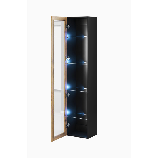 VIGO GLASS ЧЕРНЫЙ/ДУБ ВОТАН 180