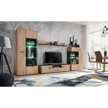 Sekcija SOLIDO sekcijas artisan ozols/melns  Sekcija SOLIDO sekcijas artisan ozols/melns