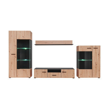 Sekcija SOLIDO sekcijas artisan ozols/melns  Sekcija SOLIDO sekcijas artisan ozols/melns