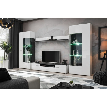 Sekcija SOLIDO TWIN  norvēģijas priedes melna/balta glancēta MDF Sekcija SOLIDO TWIN  norvēģijas priedes melna/balta glancēta MDF