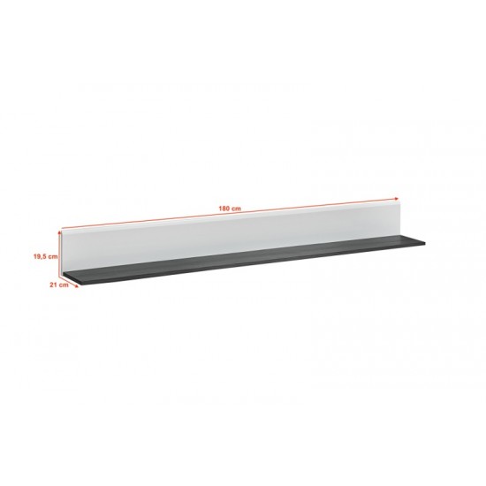 SOLIDO TWIN Riiul Norra männist must/valge läikiv MDF SOLIDO TWIN Riiul Norra männist must/valge läikiv MDF