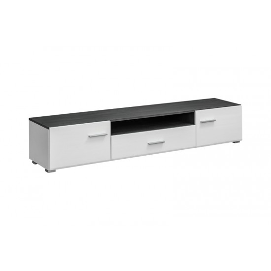 SOLIDO TWIN TV-alus Norra männipuidust must/valge läikiv MDF SOLIDO TWIN TV-alus Norra männipuidust must/valge läikiv MDF