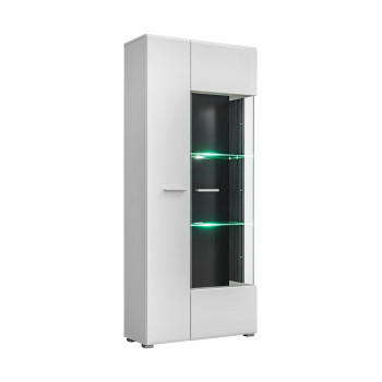 SOLIDO TWIN vitriinkapp vasak Norra mänd must/valge läikiv MDF SOLIDO TWIN vitriinkapp vasak Norra mänd must/valge läikiv MDF