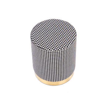 Pouf ARUNA must/valge/kuldne (1p=1tk) Pouf ARUNA must/valge/kuldne (1p=1tk)