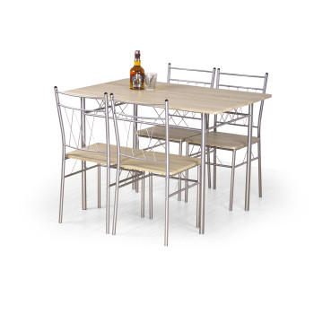 FAUST komplektilaud + 4 tooli sonoma tamm  FAUST komplektilaud + 4 tooli sonoma tamm