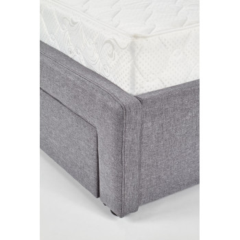 Кровать с ящиками BETINA серая 