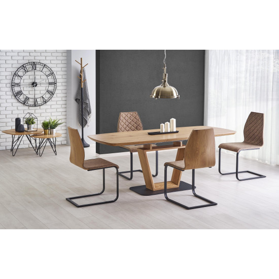 BLACKY стол раздвижной, золотой дуб (3шт=1шт) BLACKY стол раздвижной, золотой дуб (3шт=1шт)