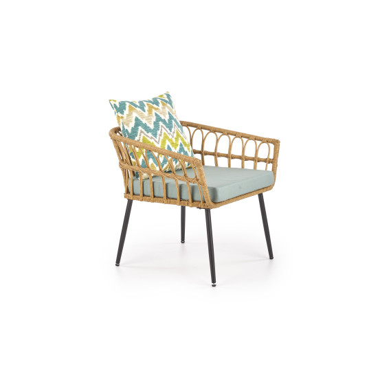 Садовое кресло GARDENA 1S кресло (70x58x71cm) черный/натуральный/серый 