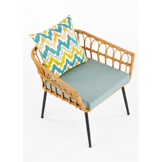 Садовое кресло GARDENA 1S кресло (70x58x71cm) черный/натуральный/серый 