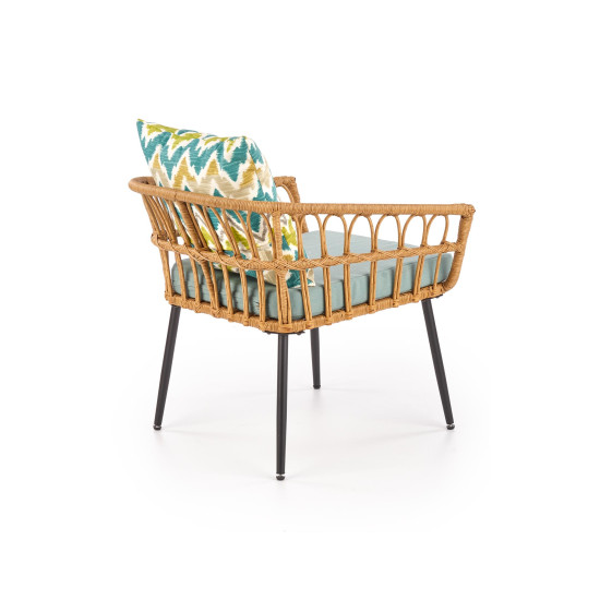 Садовое кресло GARDENA 1S кресло (70x58x71cm) черный/натуральный/серый 