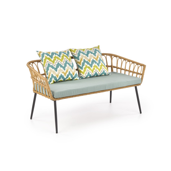 Садовый стул GARDENA 2S (140x58x71cm) черный/натуральный/серый 