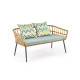 Садовый стул GARDENA 2S (140x58x71cm) черный/натуральный/серый 