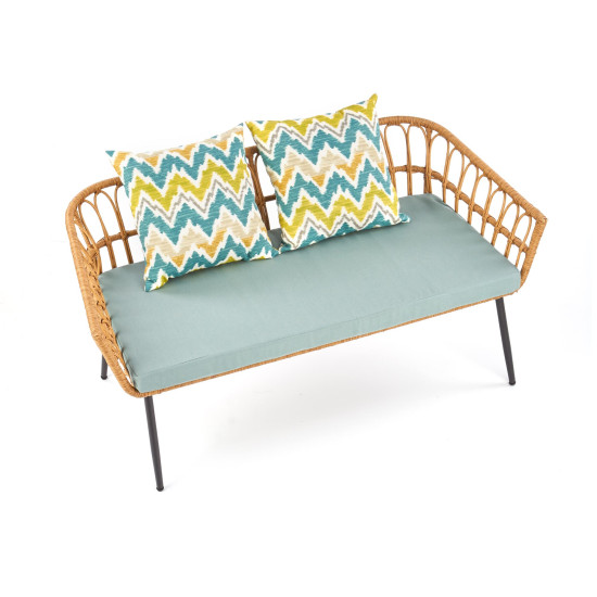 Садовый стул GARDENA 2S (140x58x71cm) черный/натуральный/серый 